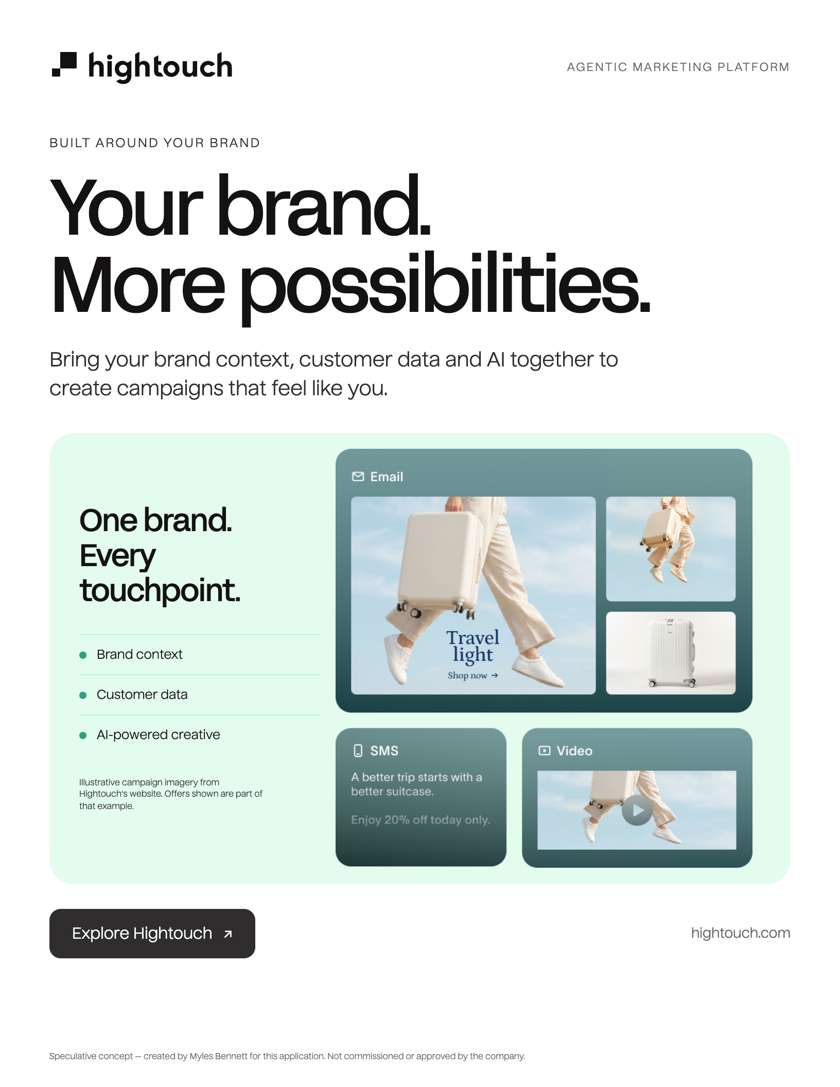 Hightouch flyer: Your brand. More possibilities.
